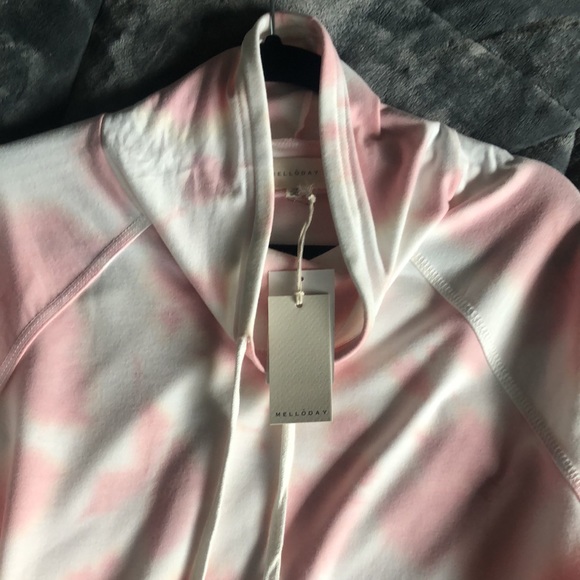 Melloday Tie Dye Drawstring Mock Neck Sweater - Picture 3 of 3